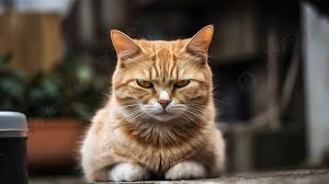 angry orange cat